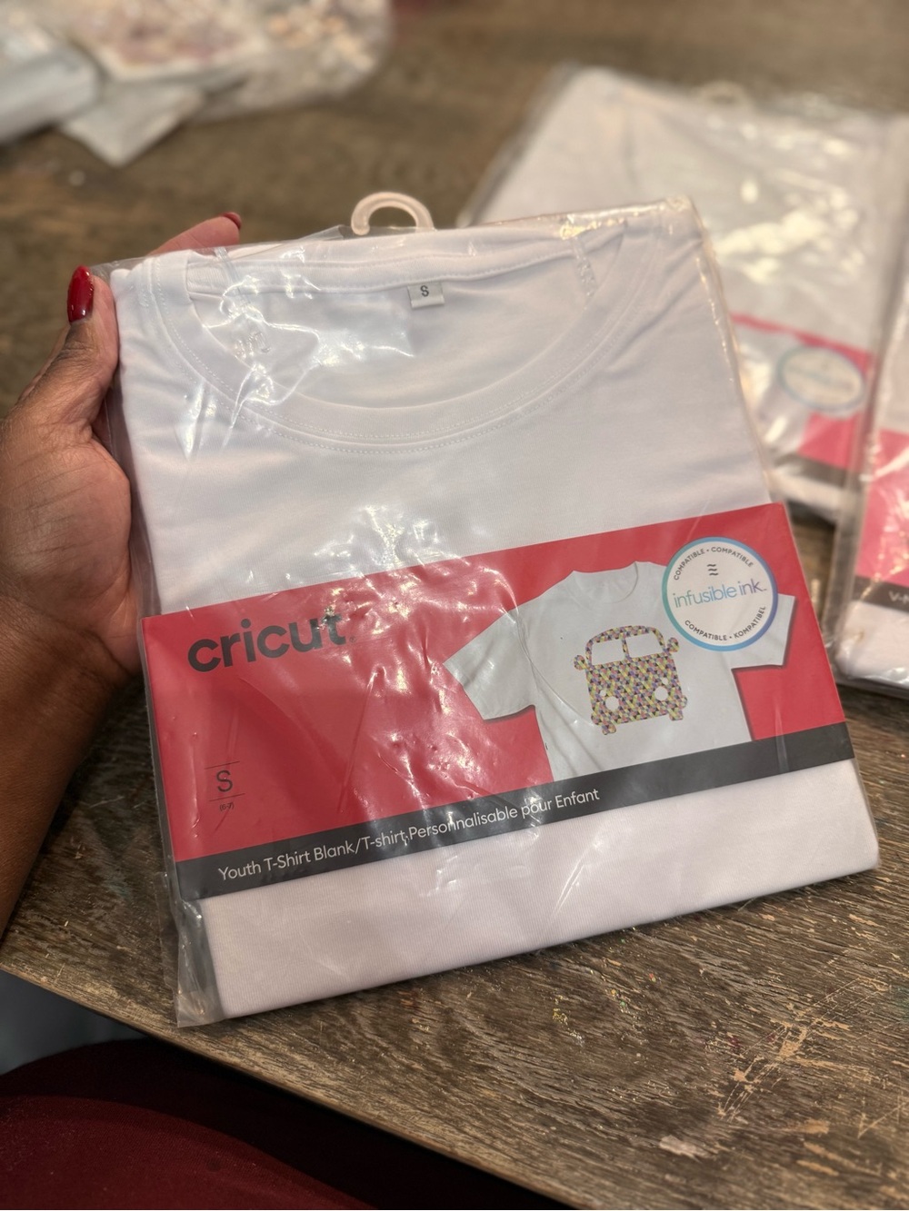 Cricut White Youth T-Shirt Packaged